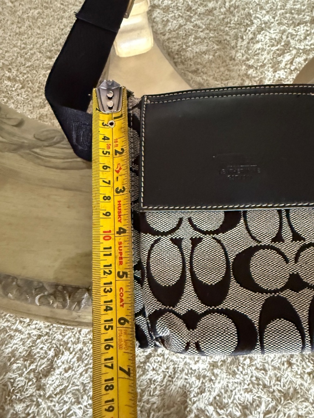 Vtg Coach Signature Jacquard Black Flat File/Utility Belt Bag Circa 2003–2007 - Picture 15 of 16
